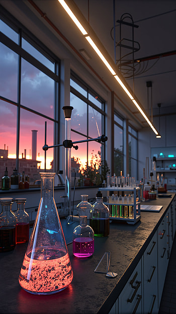 Dusk Reactions — Chemistry Lab , laboratory HD phone wallpaper