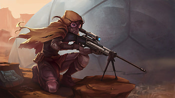 Sniper Girl Art , sniper, artist, artwork, digital-art, artstation, warrior HD wallpaper