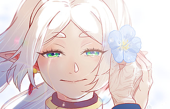 Frieren: Beyond Journey's End - Enchanting Floral Moment, Anime, Frieren: Beyond Journey's End, Frieren (Frieren: Beyond Journey's End) HD wallpaper