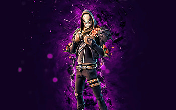 Grave, , violet neon lights, Fortnite Battle Royale, Fortnite characters, Grave Skin, Fortnite, Grave Fortnite HD wallpaper