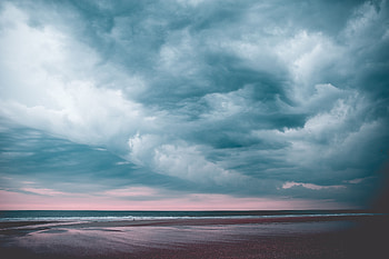 Nature, Sea, Clouds, Beach HD wallpaper