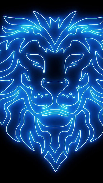 Blue Lion, Blue Light, Lion, Face HD phone wallpaper