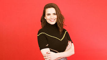 Hayley Atwell, red head, smile HD wallpaper