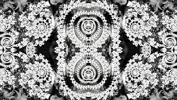 Trippy Psychedelic Fractal, trippy, psychedelic, aesthetic, black, white, Abstract, fractal, abstract black HD wallpaper
