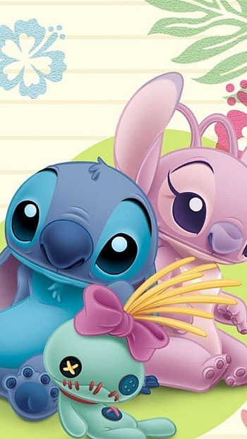 Stitch, Blue, Pink HD phone wallpaper