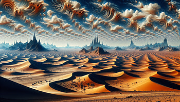 Surreal Sahara Desert, sahara, desert, landscape, surrealism, cloud HD wallpaper