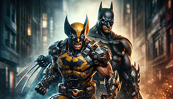 Deadpool And Batman Unlikely Alliance, deadpool, batman, superheroes, artwork, artist, art, digital-art, ai, deviantart HD wallpaper