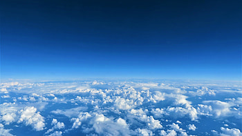 Blue sky above clouds , , background HD wallpaper