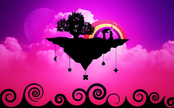Hearts, Vector, Planet, Time, It's Time, Two HD wallpaper