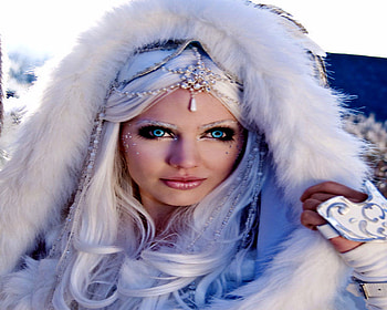 Winter Queen, White, Winter, Models, Snow, Queen, People, Female HD wallpaper