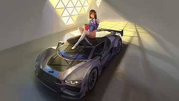 Race Queen Dva, dva-overwatch, overwatch, games, artwork, art, digital-art, video-games, artstation HD wallpaper