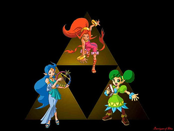 nayru din farore, videogame, farore, triforce, zelda, din, girl, nayru HD wallpaper