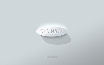 Old Navy logo, white background, Old Navy 3d logo, 3d art, Old Navy, 3d Old Navy emblem HD wallpaper