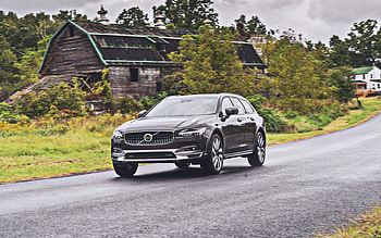 Volvo V90 B6 AWD Cross Country, road, 2022 cars, motion blur, luxury cars, 2022 Volvo V90 Cross Country, Volvo, R HD wallpaper