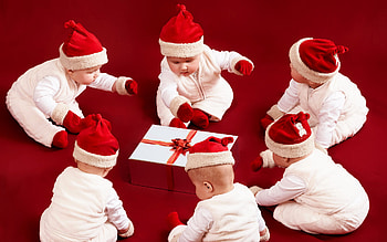 Santa babies, 12, 15, , 2011, babies, santa HD wallpaper