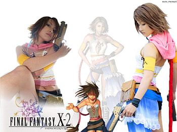 Yuna, final fantasy x, games, final fantasy x-2, cos-play, ff10, ffx, ff10-2, white background, girl, ffx-2, final fantasy 10-2, final fantasy 10, video games, cosplay, female HD wallpaper