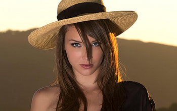 Beautiful Cowgirl, women, Miodel, hair, hat HD wallpaper
