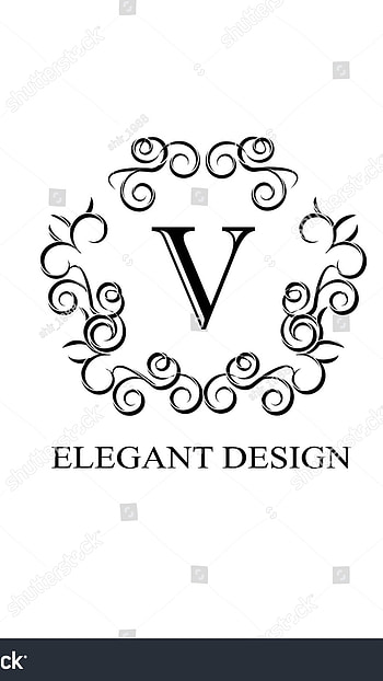 V Letter, Elegant Design HD phone wallpaper
