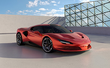 2022, Ferrari SP48 Unica, , front view, exterior, orange Ferrari SP48, italian supercars, sports cars, Ferrari HD wallpaper