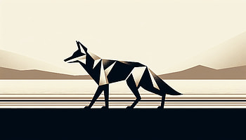 Geometric Coyote Artwork, coyote, geometric design, animal illustration, nature HD wallpaper