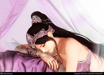 Xiah (Yeon-lang), beautiful, princess, woman, dream, sleep HD wallpaper