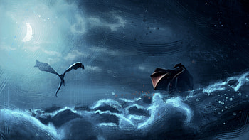 A Dance With Dragons, dragons, artist, artwork, digital-art, deviantart HD wallpaper