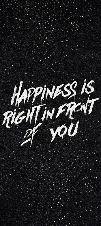 Happiness in You , monochrome graphy, starry sky, happy, dark, handwriting, spiritual, saying HD phone wallpaper