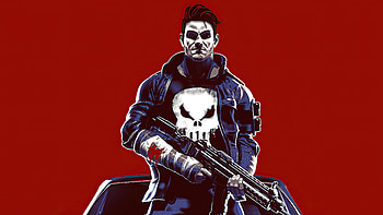 Punisher With Dodge And Gun , punisher, superheroes, artist, artwork, digital-art HD wallpaper