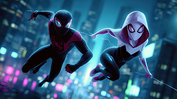 Miles Morales X Gwen Stacy Ultimate Duo, spiderman, miles-morales, gwen-stacy, superheroes, artwork, art, digital-art, ai HD wallpaper