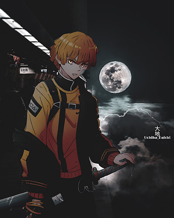 Zenitsu Agatsuma, flash graphy, moon HD phone wallpaper