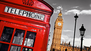 Red tele booth, Palace of Westminster, Canary Wharf, British Flag HD wallpaper
