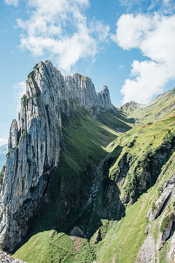 Nature, Mountains, Rocks, Greens, Slope, Gorge HD phone wallpaper