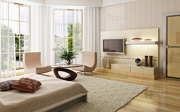 Miscellanea, Miscellaneous, Design, Room, Furniture, Bed, Shelves, Television, Television Set HD wallpaper