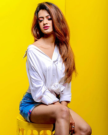 Swati Krishnan, orange, hair HD phone wallpaper
