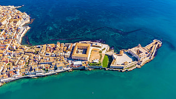 Sicily, city, aerial view, beach HD wallpaper