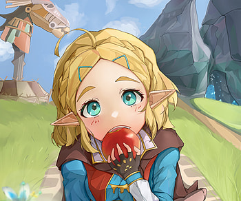 Zelda: Apple Bite — Tears of the Kingdom, Princess Zelda, video game, The Legend of Zelda: Tears of the Kingdom HD wallpaper