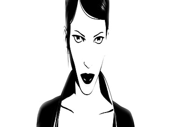 The look, white, black, digital, art HD wallpaper