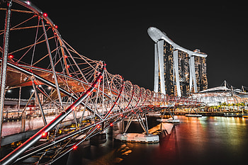 City, buildings, bridge of Singapore HD wallpaper