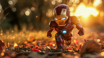 Chibi Iron Man Superhero, superhero, Iron Man, chibi HD wallpaper