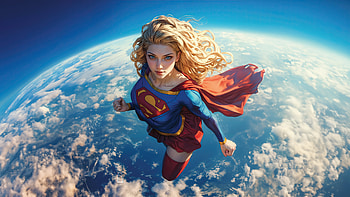 Unstoppable Supergirl, supergirl, superheroes, artwork, digital-art, ai HD wallpaper