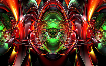 Abstract, Multicolored, Motley, 3D, Fractal, Intricate, Confused HD wallpaper
