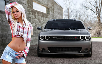 Barn Parking, cowgirls, barn, ranch, blondes, cars, dodge HD wallpaper