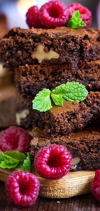 Indulgent brownie, Delicious treat, Chocolate cravings, Gooey fudge goodness HD phone wallpaper