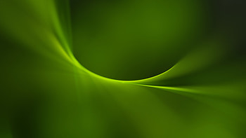 Simple green curves, abstract HD wallpaper