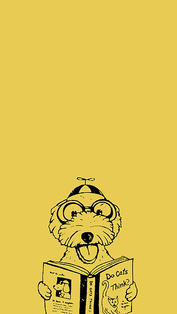 Funny, Art, Vector, Dog, Book HD phone wallpaper