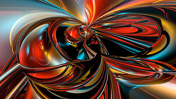 Abstract, Multicolored, Motley, 3D, Fractal HD wallpaper