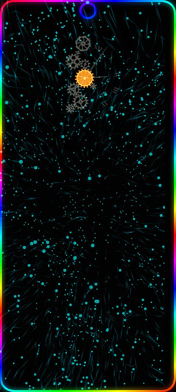 Punch hole, aqua, electric blue, rainbow, star, notch, multicolore HD phone wallpaper
