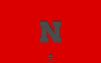 Nebraska Cornhuskers, red background, American football team, Nebraska Cornhuskers emblem, NCAA, Nebraska, USA, American football, Nebraska Cornhuskers logo HD wallpaper
