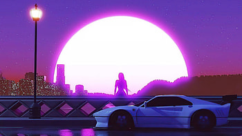 Falling Away , retrowave, synthwave, alone, artist, artwork, digital-art HD wallpaper