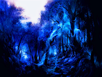 the forest beneath, gothic, eerie, forest, dark HD wallpaper